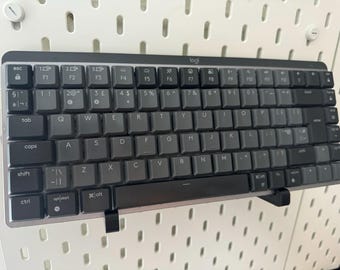 Toetsenbordhaken voor IKEA Skadis - 3D-geprinte ophangbordhouder - muurbevestiging gamingtoetsenbord