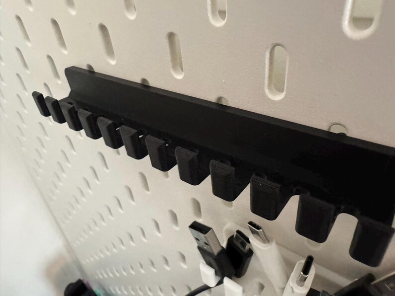 Cable Organizer Holder for IKEA Skadis Cord Hook for Desk & Charging Cables image 6