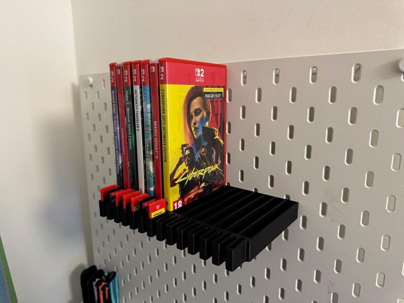 Nintendo Switch 2 Game Stand for IKEA Skadis - Holds 14 Games - Switch Wall Storage image 6