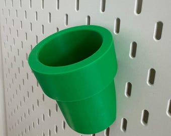 Caixa organizadora de canetas em formato de tubo de urdidura para painel perfurado Ikea Skadis.