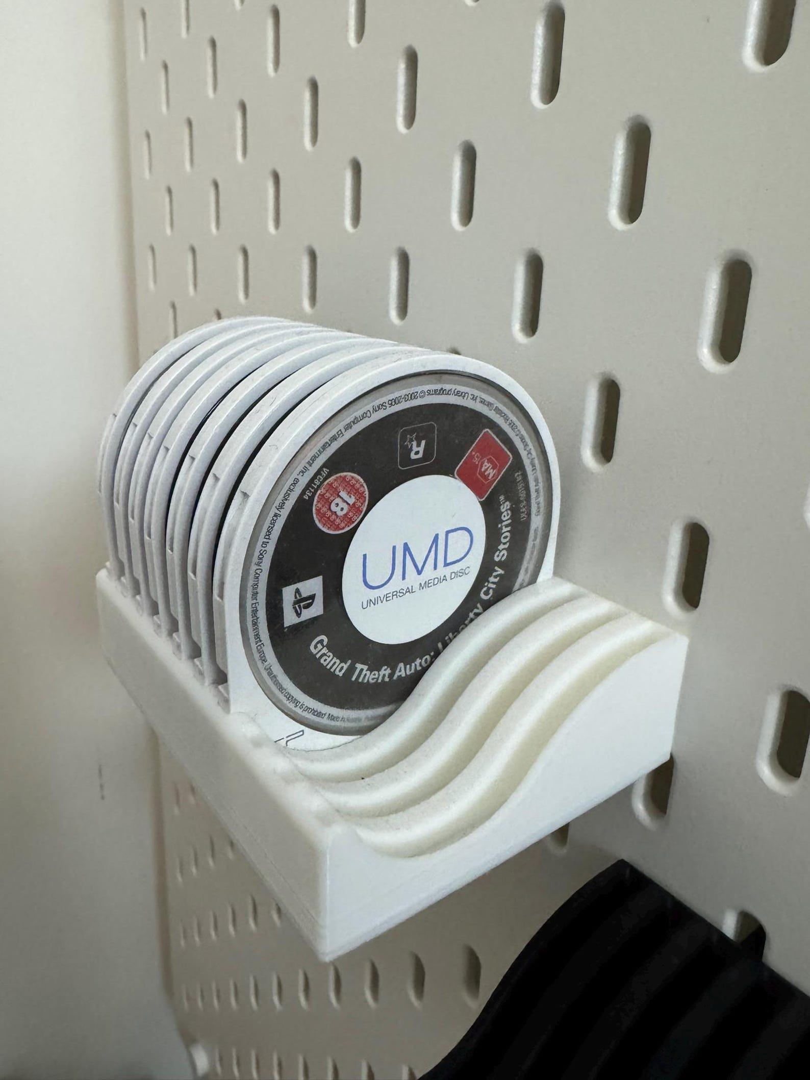 Sony PSP UMD Game Disc Disk Display Stand for Ikea Skadis Uppspel Pegboard