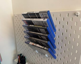 PlayStation Game Storage for IKEA SKÅDIS PS4 PS5 Disc Holder 3D Printed Pegboard Organizer