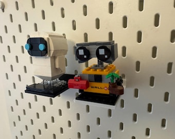 BrickHeadz Minifigure Display Hook Stand for Ikea Skadis / Uppspel Pegboard designed to fit Lego