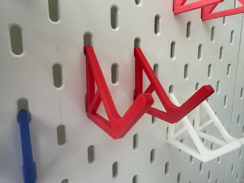 Krokar till spelkontroll: Universell passform för IKEA SKADIS Pegboard bild 9