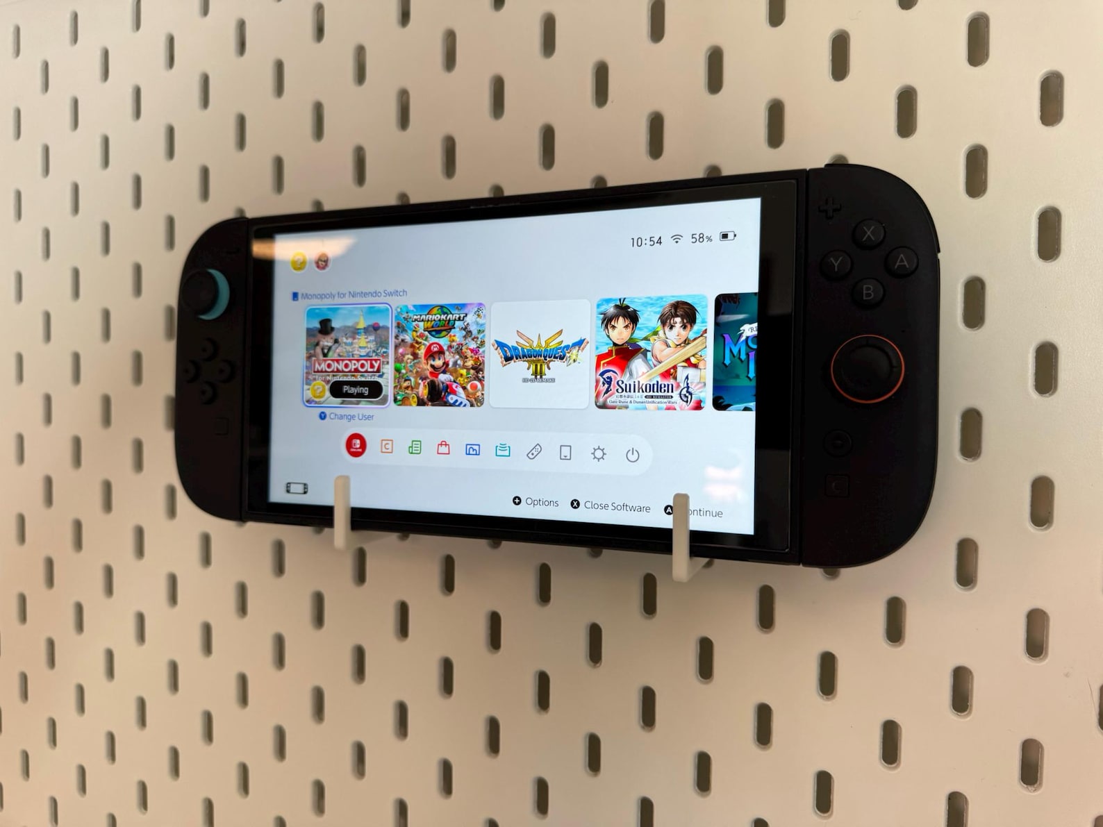 Nintendo Switch 2 Display Stand Pegboard Hooks for IKEA SKADIS / UPPSPEL