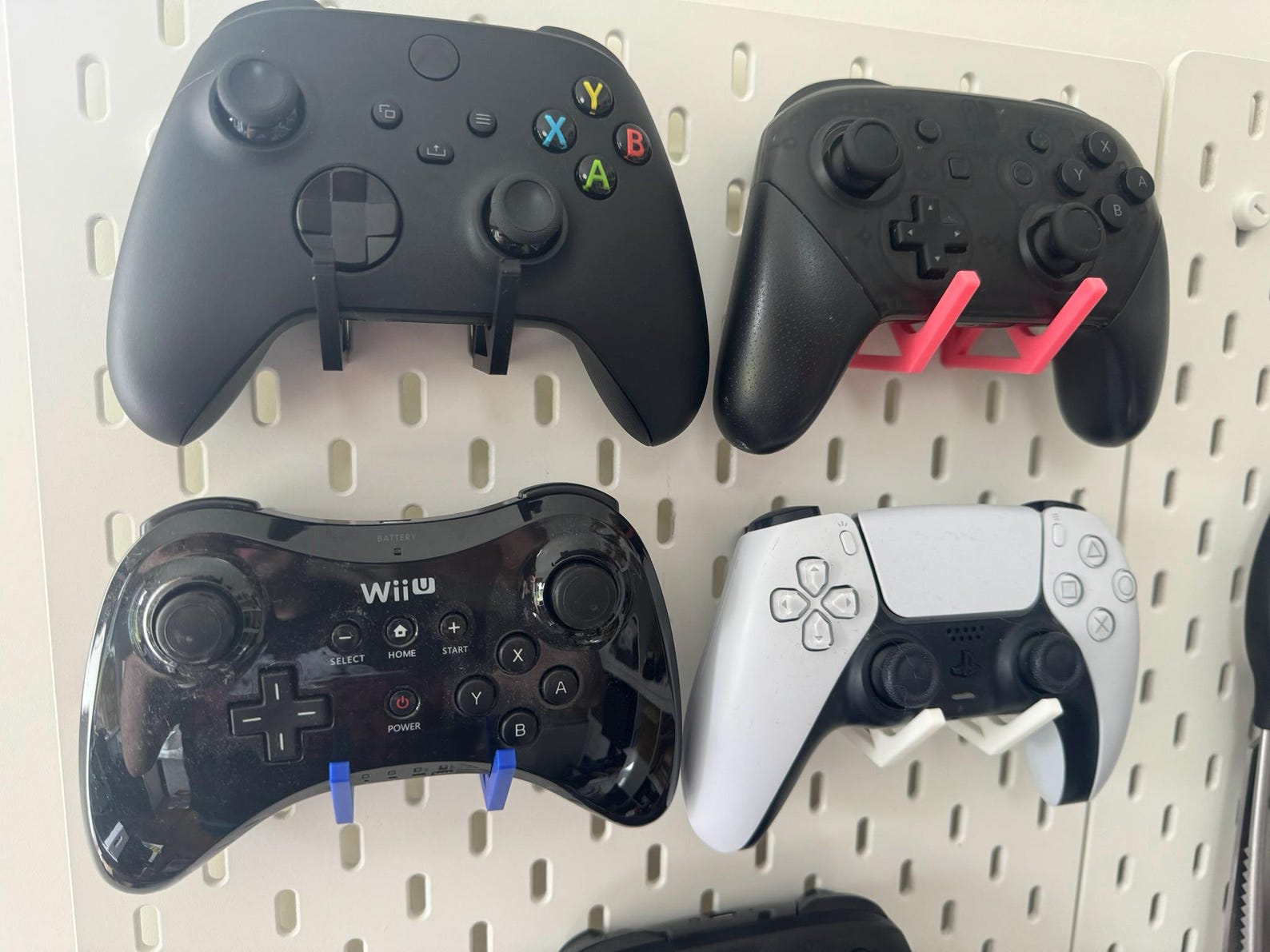 Gaming Controller Hooks: Universal Fit for IKEA SKADIS Pegboard