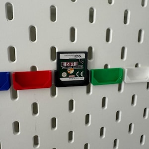 Porte-cartouche individuel pour carte de jeu DS DS 3DS pour panneau perforé Ikea Skadis Uppspel
