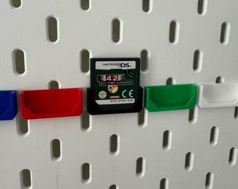 Suporte individual para cartucho de cartão de jogo 3DS DS para Ikea Skadis Uppspel Pegboard