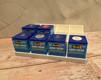 Revell Paint 18ml Aqua Color Cube: 3D Printed - Desktop Stand Organizer Display