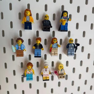 Minifiguur display haakstandaard voor Ikea Skadis / Uppspel ophangbord ontworpen voor Lego Minifiguren