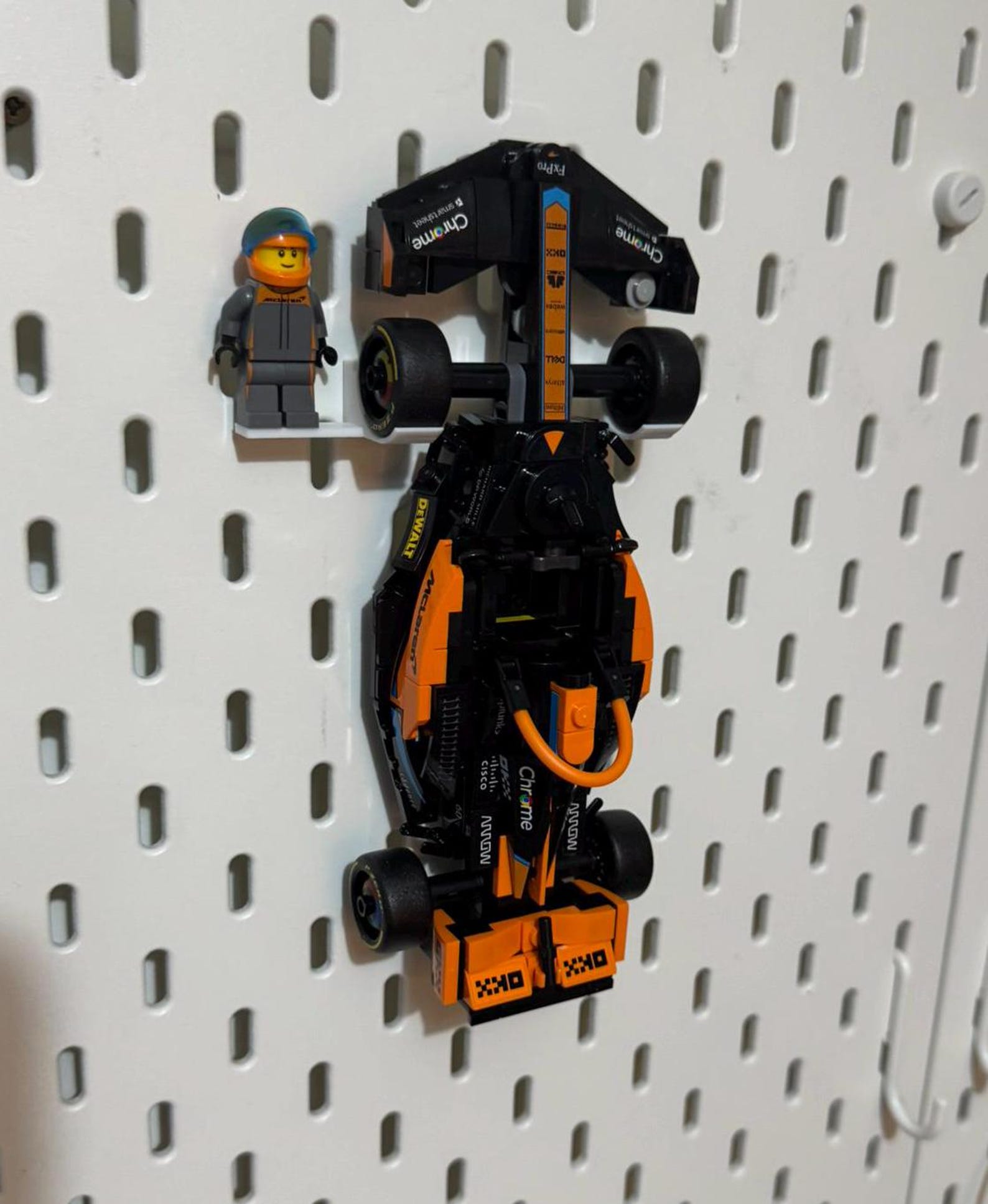 Lego Speed Champions Car Display Stand for Ikea Skadis Pegboard