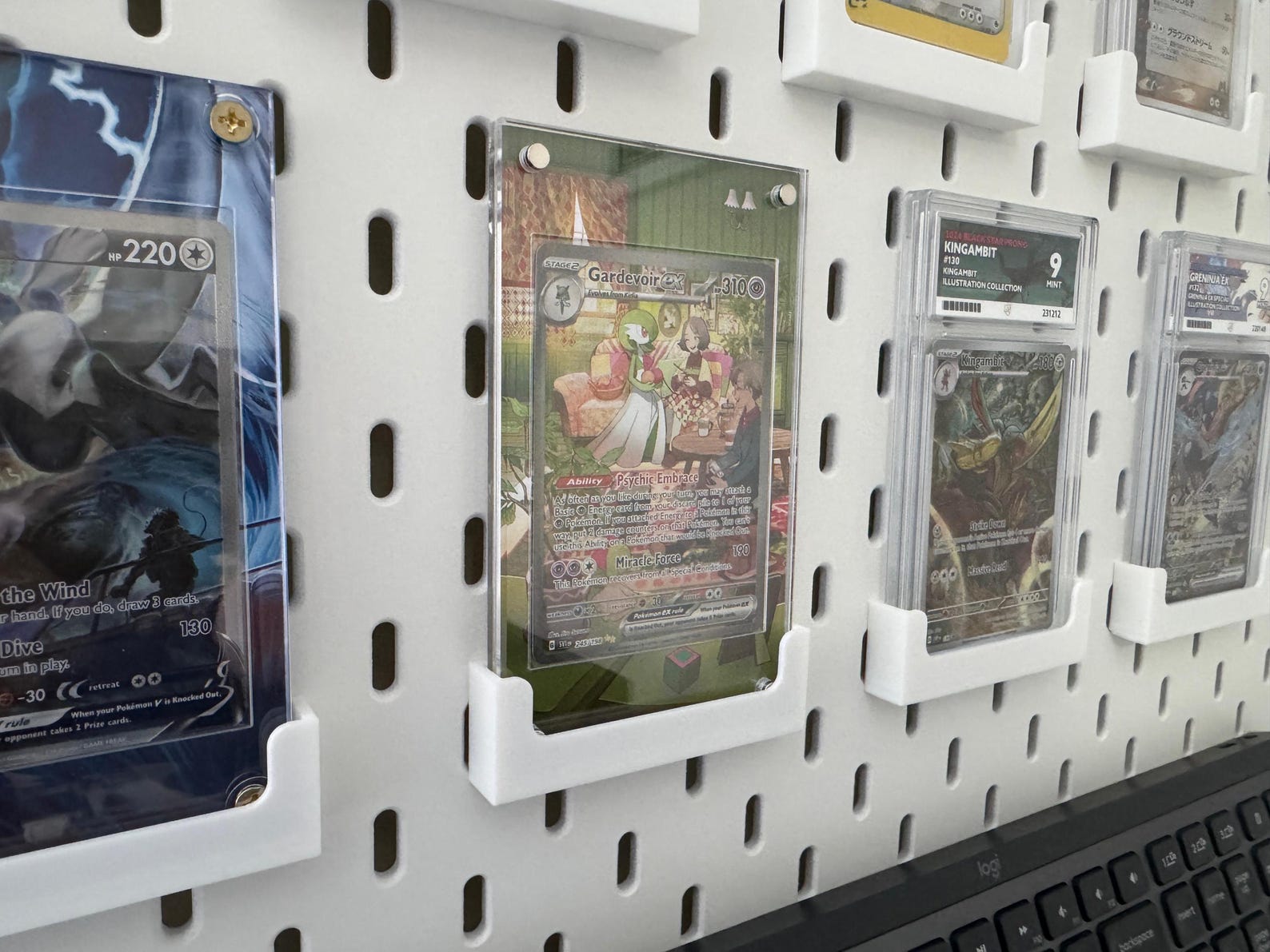 KantoForge Trading Card TCG Card Holder Mount for IKEA Skadis / Uppspel Pegboard