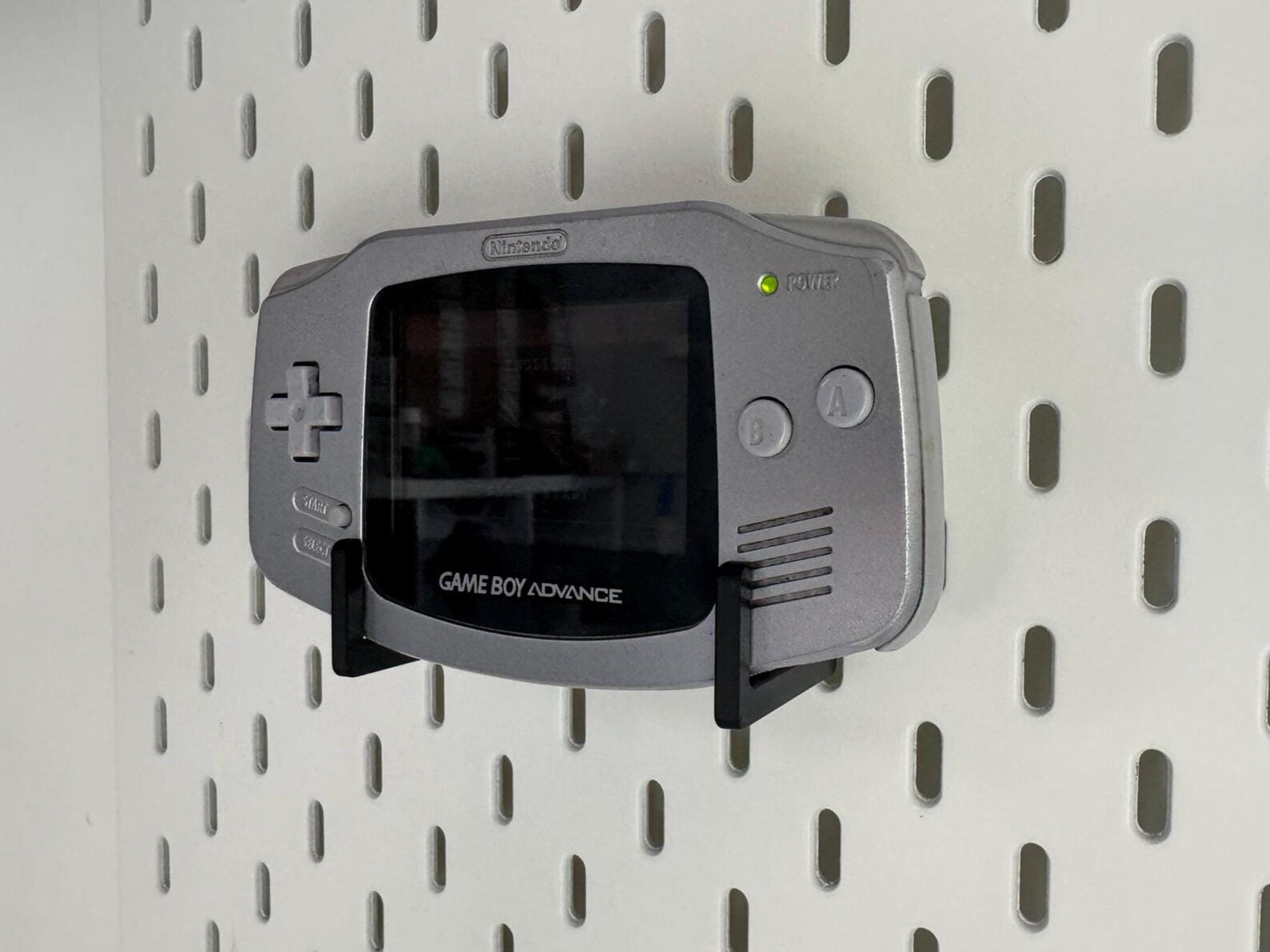 Nintendo Gameboy Advance Holder Stand Console Hooks for Ikea Skadis Uppspel Pegboard