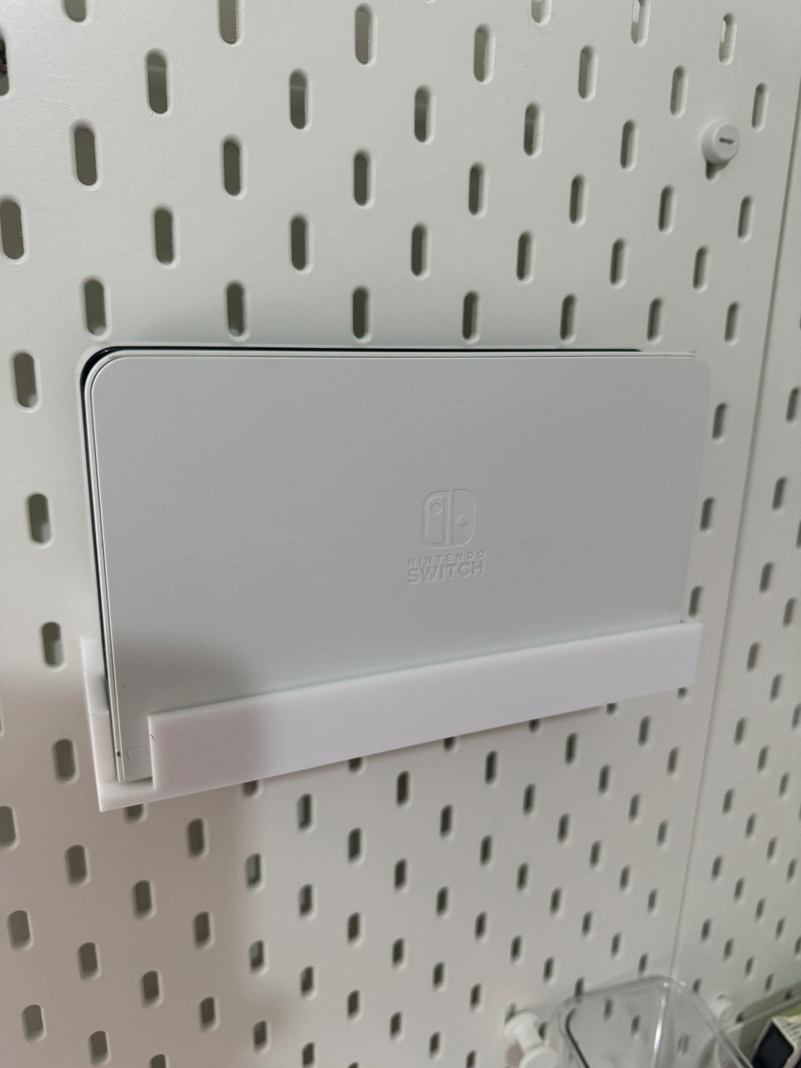 Switch OLED Dock Display Mount Holder for Ikea Skadis or Uppspel Pegboard