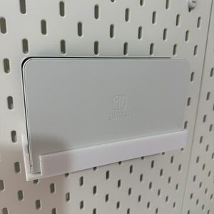 Switch OLED Dock Display Mount Holder for Ikea Skadis or Uppspel Pegboard