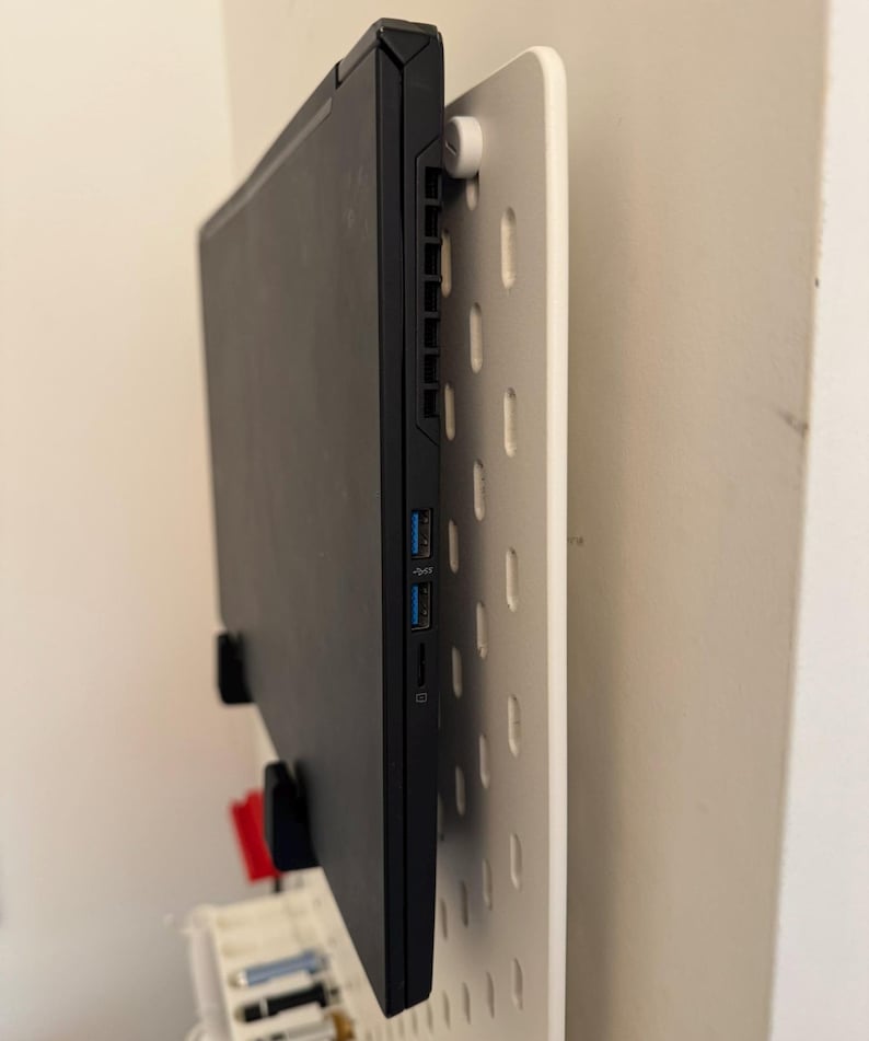 Laptop Krokar Hållare Display Stand för IKEA SKADIS / UPPSPEL Pegboard bild 9