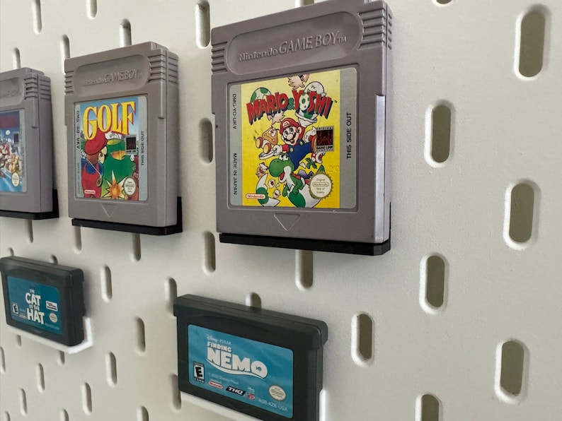Suporte individual para cartucho Game Boy / GBA para Ikea Skadis / Uppspel Pegboard imagem 3