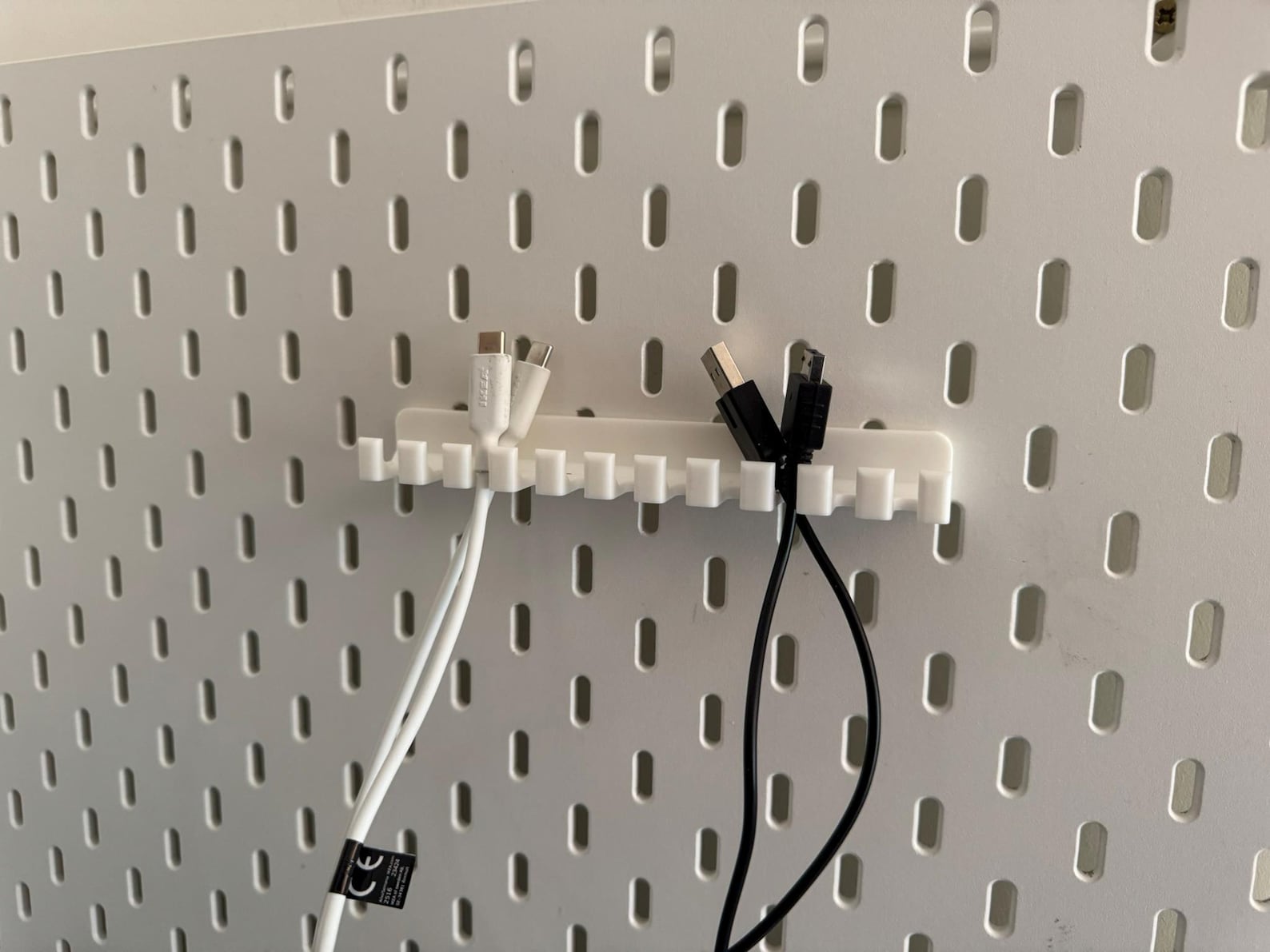 Cable Organizer Holder for IKEA Skadis Cord Hook for Desk & Charging Cables