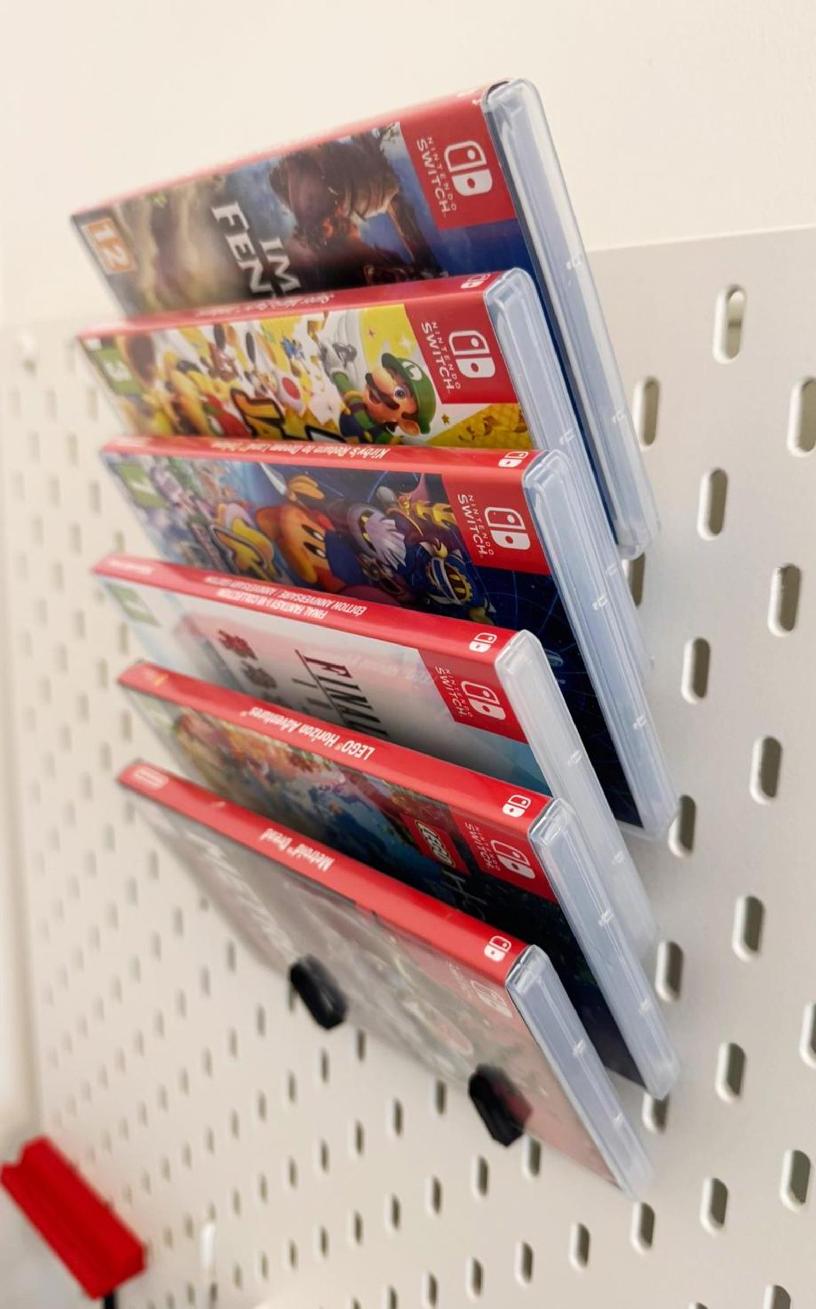 Nintendo Switch 1 and 2 Games Stand Storage for Ikea Skadis Uppspel Pegboard
