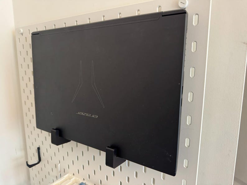 Laptop Krokar Hållare Display Stand för IKEA SKADIS / UPPSPEL Pegboard bild 6