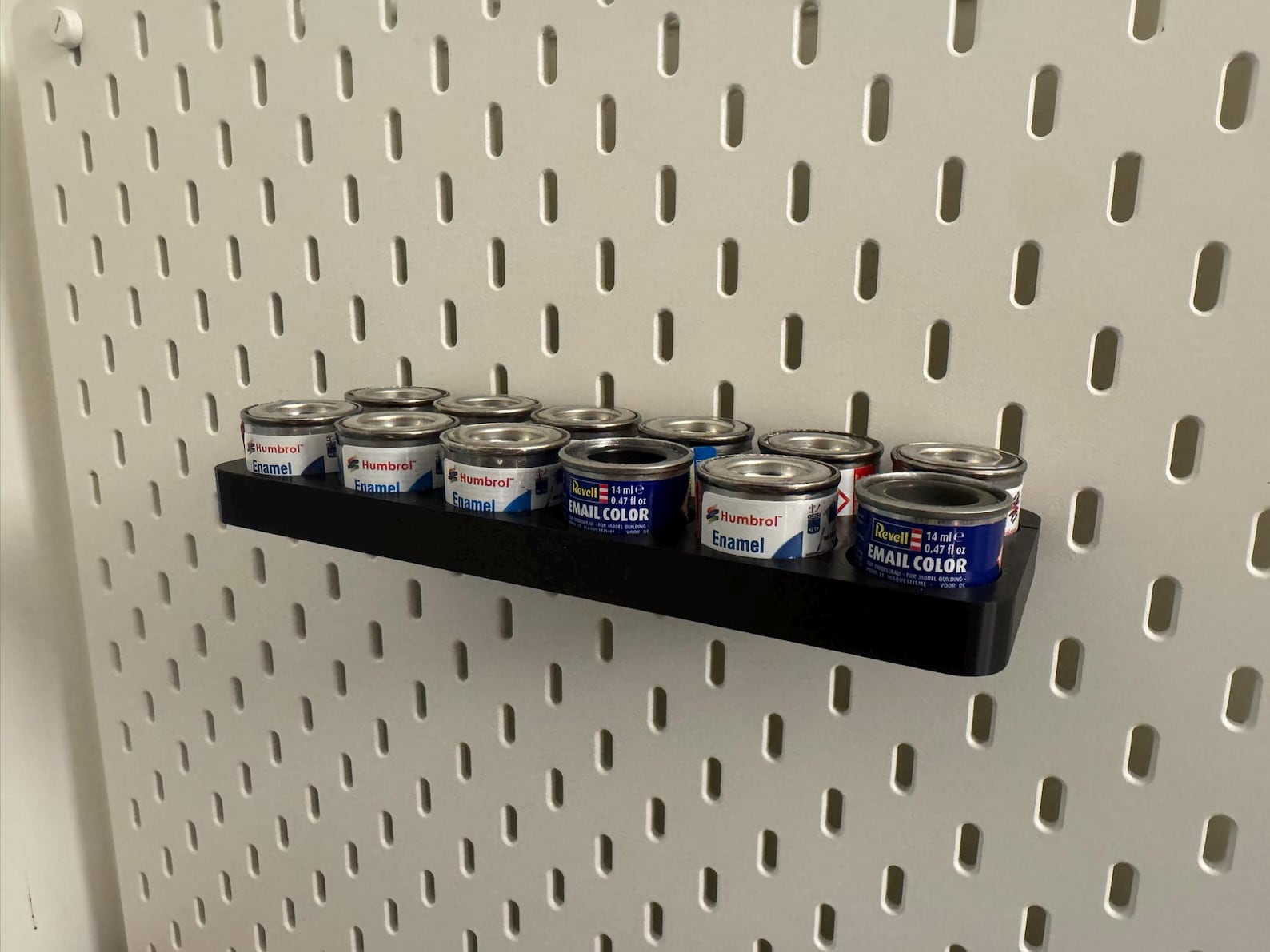 Paint Pot Holder – Humbrol and Revell Email Enamel Pots for Ikea Skadis Pegboard