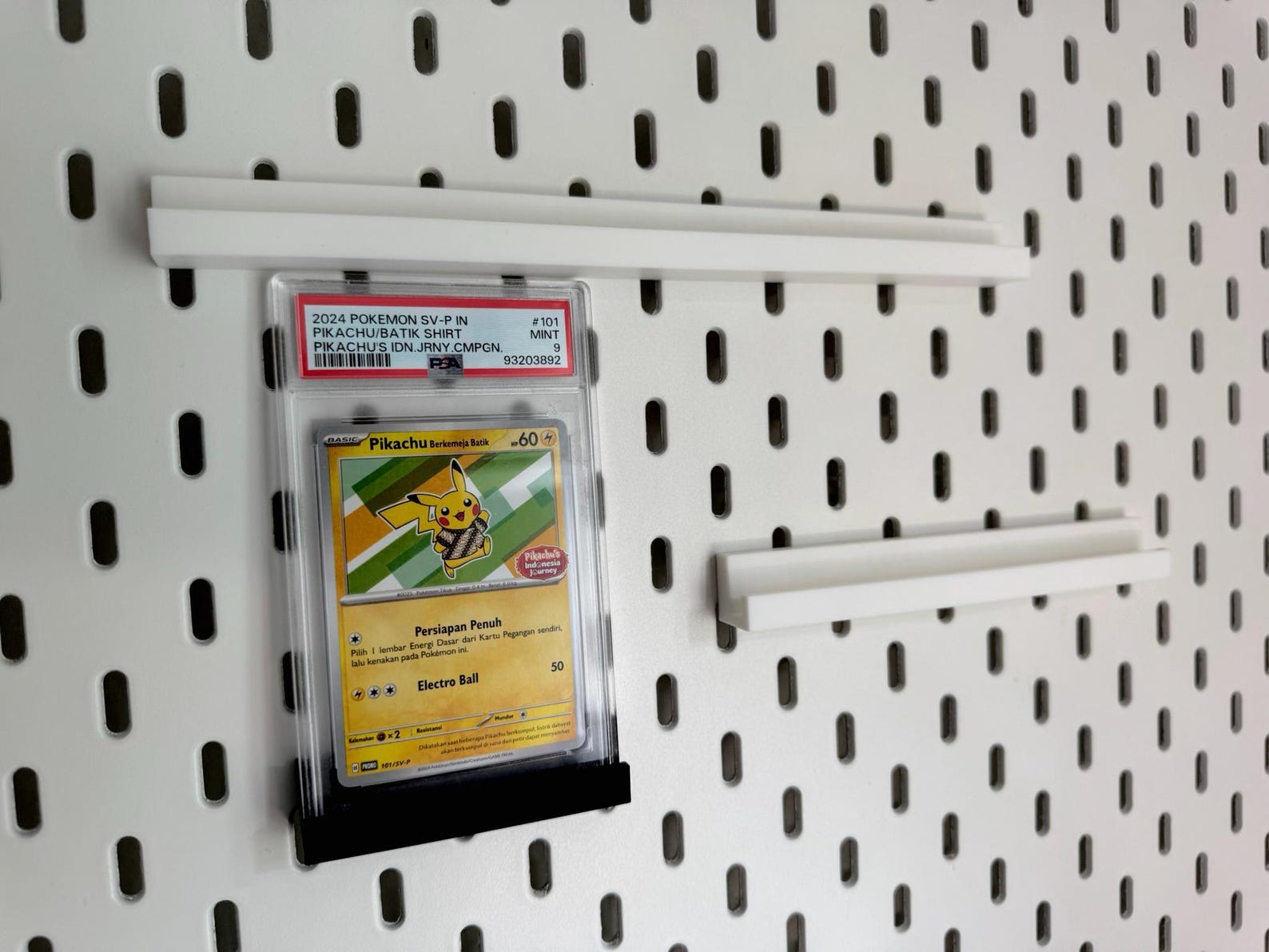 Graded Card TCG Trading Card Display Shelf: IKEA Skadis/Uppspel Pegboard Mount