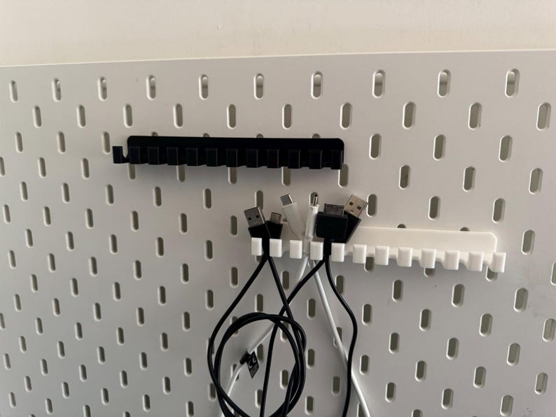 Cable Organizer Holder for IKEA Skadis Cord Hook for Desk & Charging Cables image 2