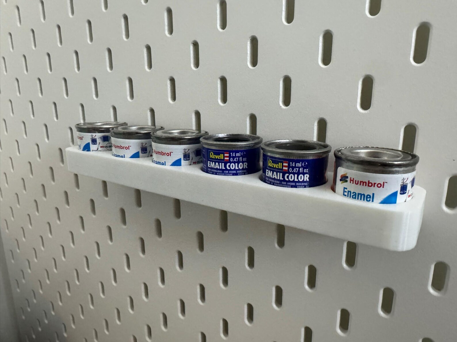 Paint Pot Holder – Humbrol and Revell Email Enamel Pots for Ikea Skadis Pegboard