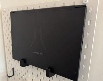 Laptop Hooks Holder Display Stand for IKEA SKADIS / UPPSPEL Pegboard