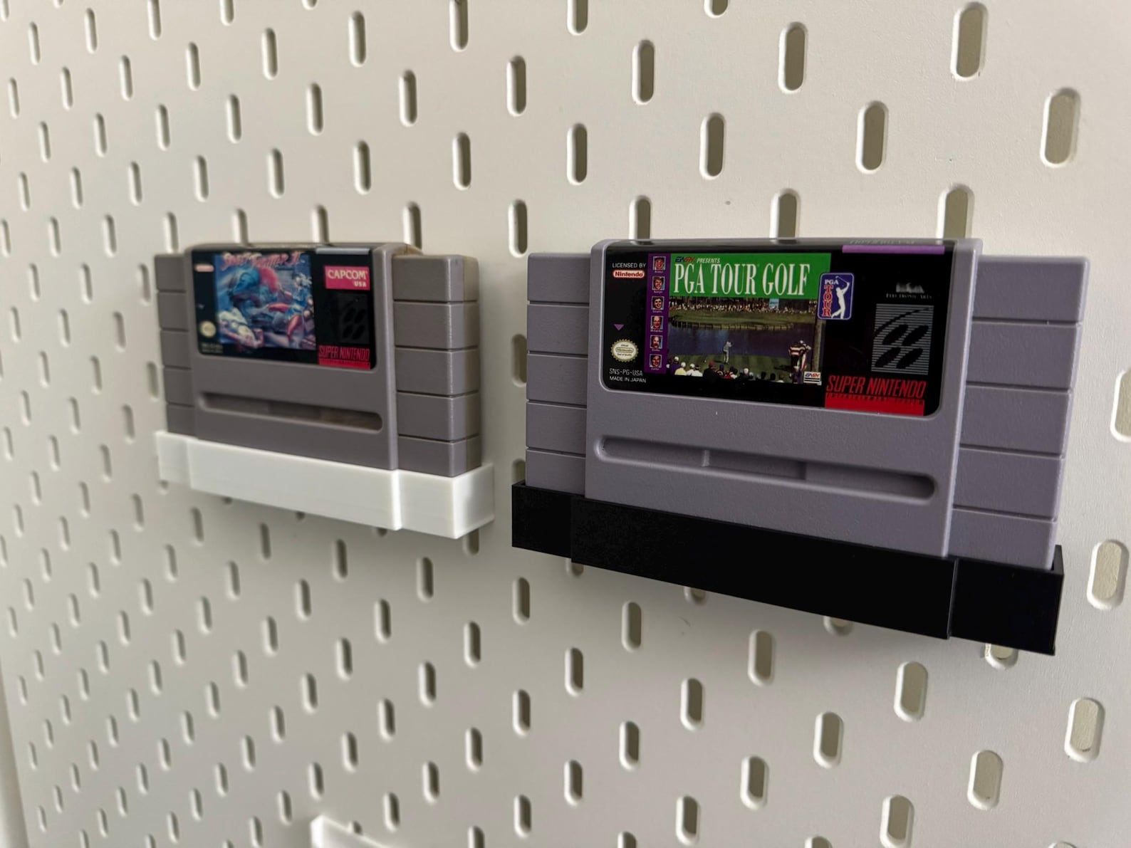 SNES / Famicom Game Cartridge Holder NTSC for Ikea Skadis UPPSPEL Single Retro Game Mount