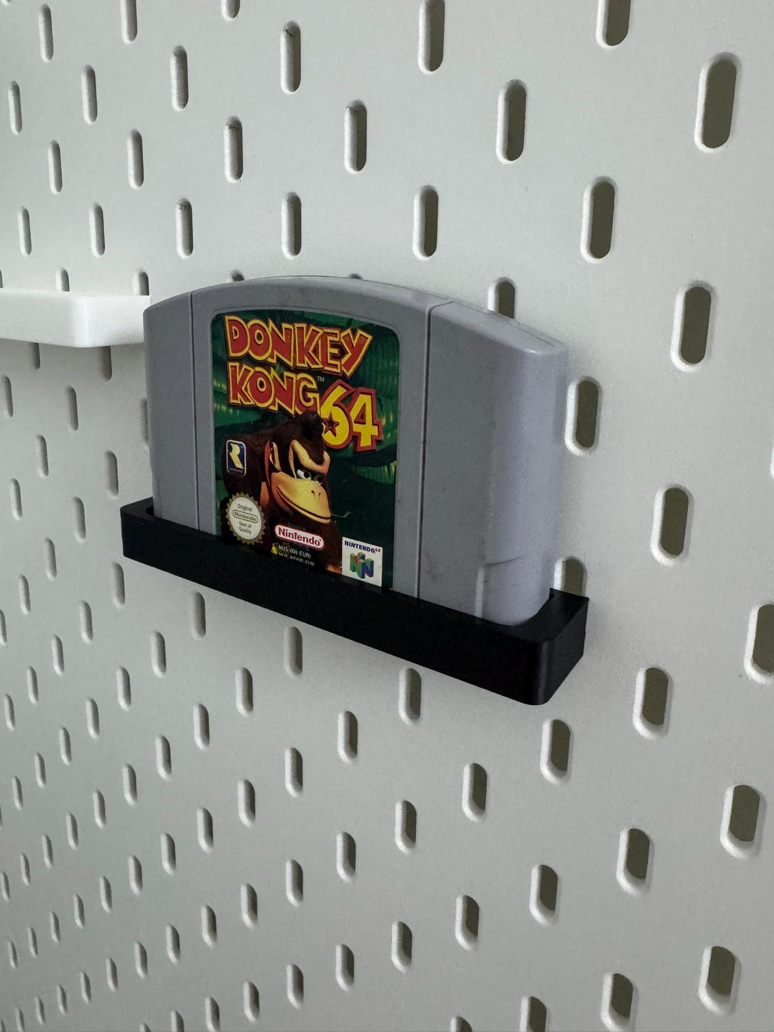 Individual N64 Game Card Cartridge Holder for Ikea Skadis Uppspel Pegboard