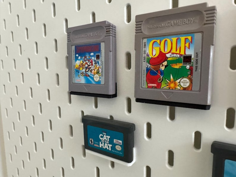 Suporte individual para cartucho Game Boy / GBA para Ikea Skadis / Uppspel Pegboard imagem 4