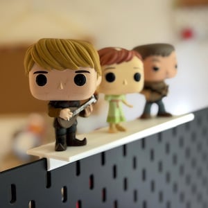 Top Shelf Mount Stand Display for IKEA SKADIS / UPPSPEL Pegboard - Textured Finish - 50mm 5cm Depth