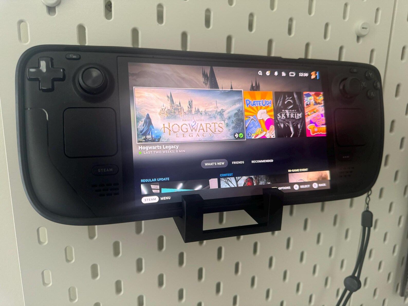 Gaming Handheld Pegboard Holder: Fits Steam Deck, ROG Ally, Legion Go
