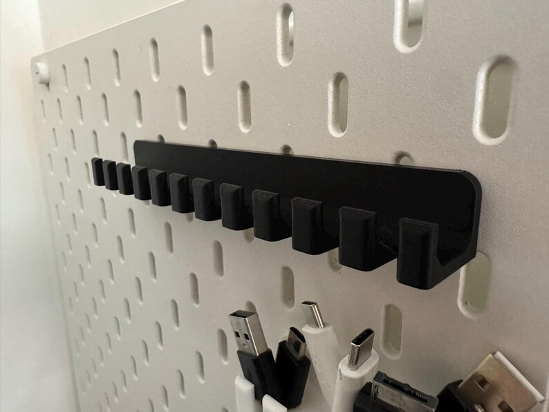 Cable Organizer Holder for IKEA Skadis Cord Hook for Desk & Charging Cables image 5