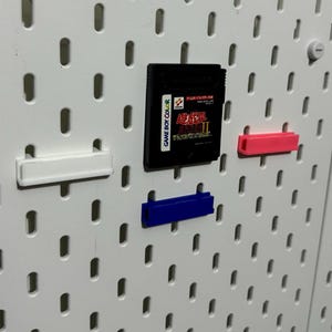 Soporte individual para cartuchos de tarjetas de juego Gameboy Game boy GBA para tablero de clavijas Ikea Skadis Uppspel