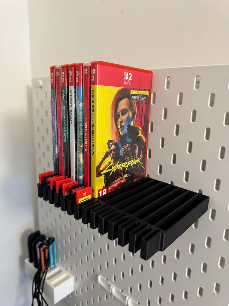Nintendo Switch 2 Game Stand for IKEA Skadis - Holds 14 Games - Switch Wall Storage image 8