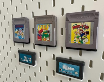 Suporte individual para cartucho Game Boy / GBA para Ikea Skadis / Uppspel Pegboard