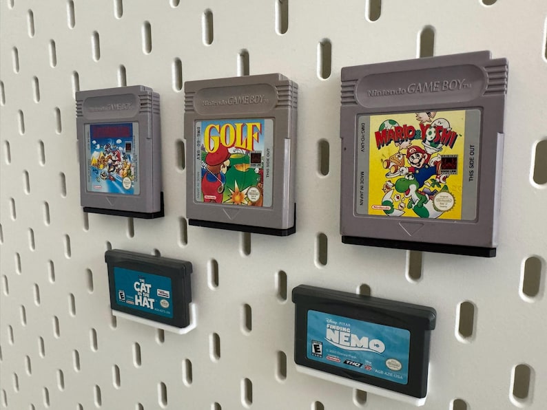 Suporte individual para cartucho Game Boy / GBA para Ikea Skadis / Uppspel Pegboard imagem 1