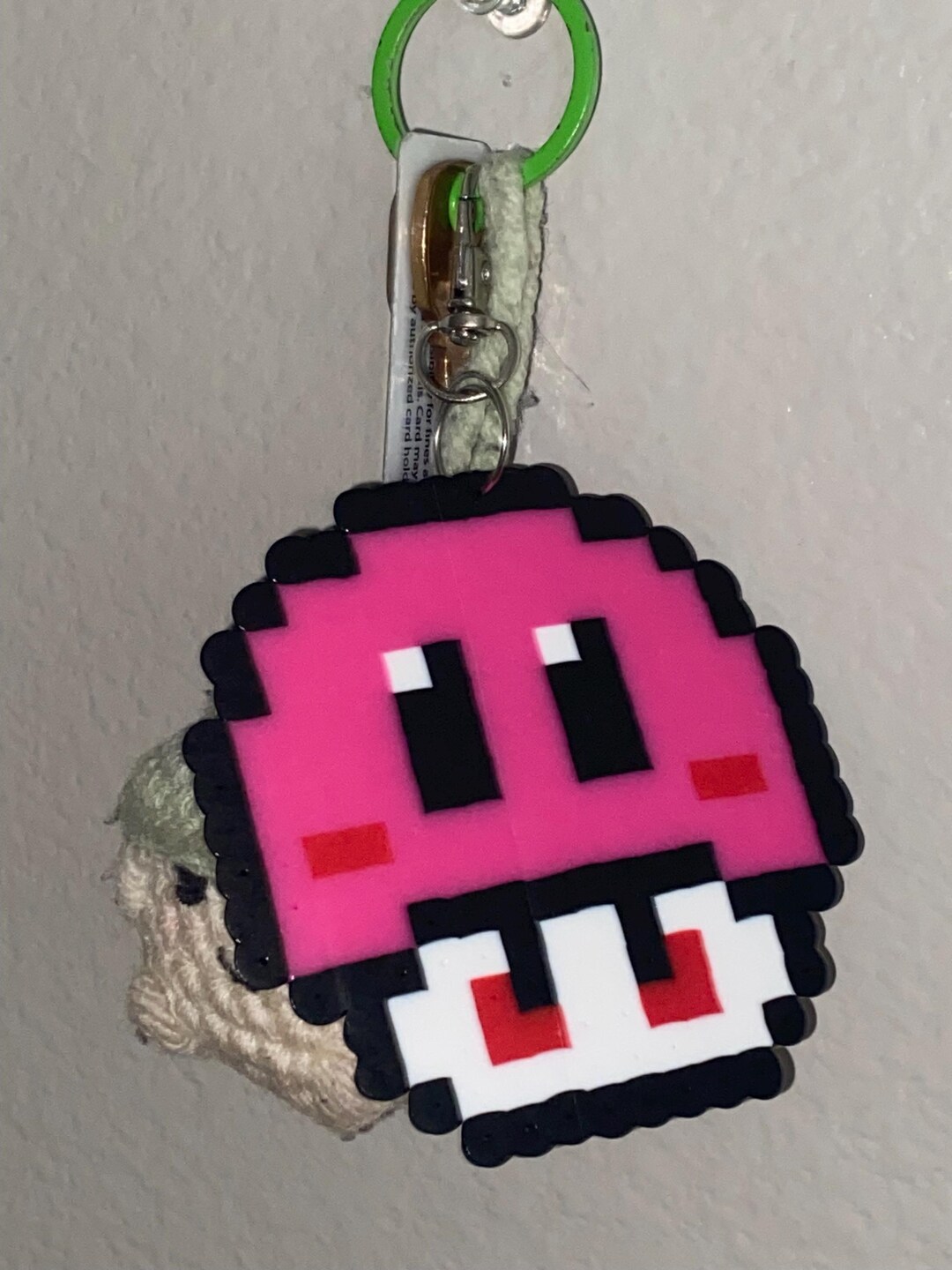 KIRBY THEMED Mario Mushroom Keychain - Etsy