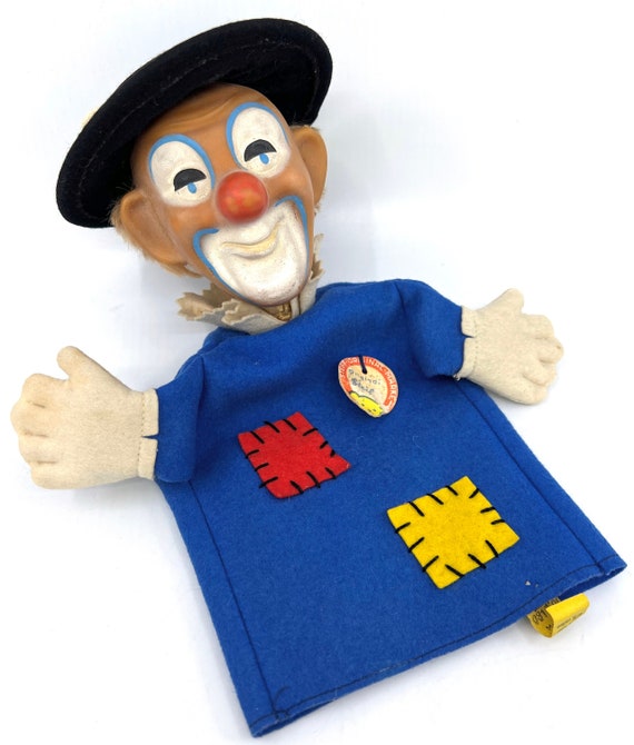 シュタイフ ドイツ クロウニー ピエロ ハンドパペット 1967年 フェルト