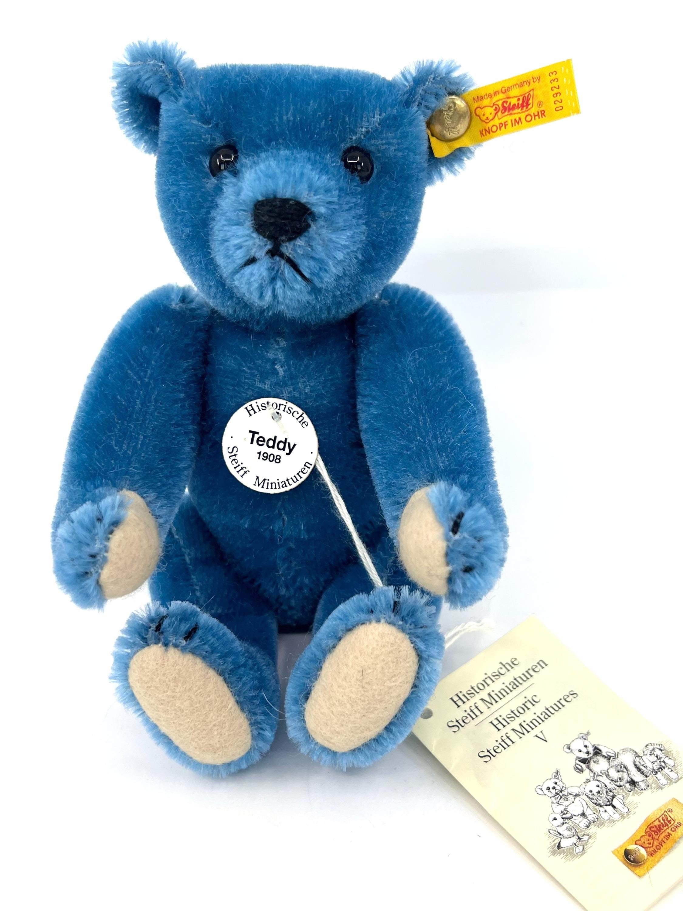 Steiff Germany 1908 Teddy Historic Miniature Blue Mohair 18