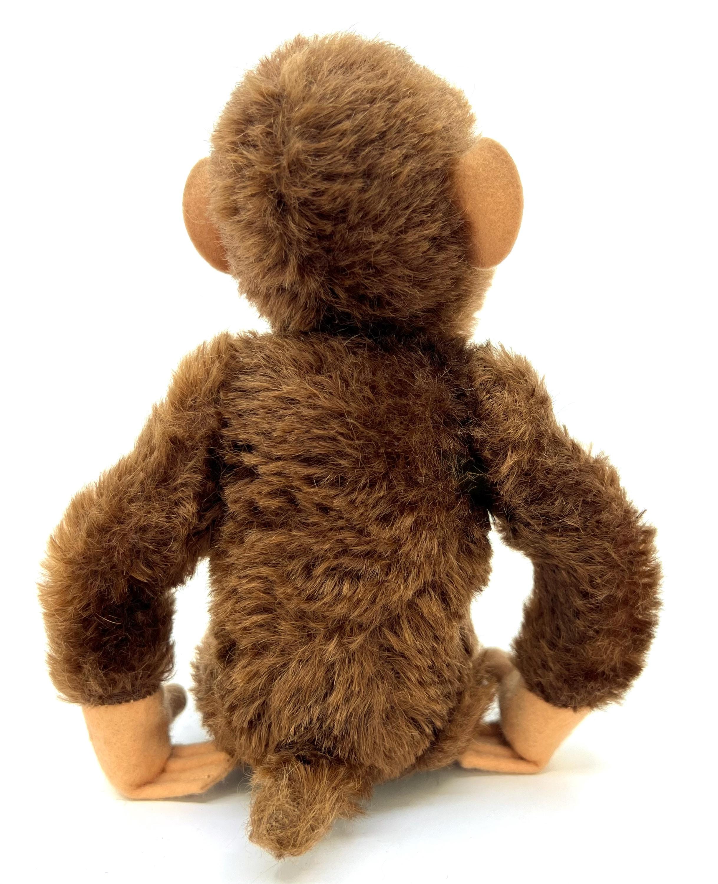 Schuco Tricky Monkey 1947 US Zone 26 Cm 10 Inches Mohair Plush Tag