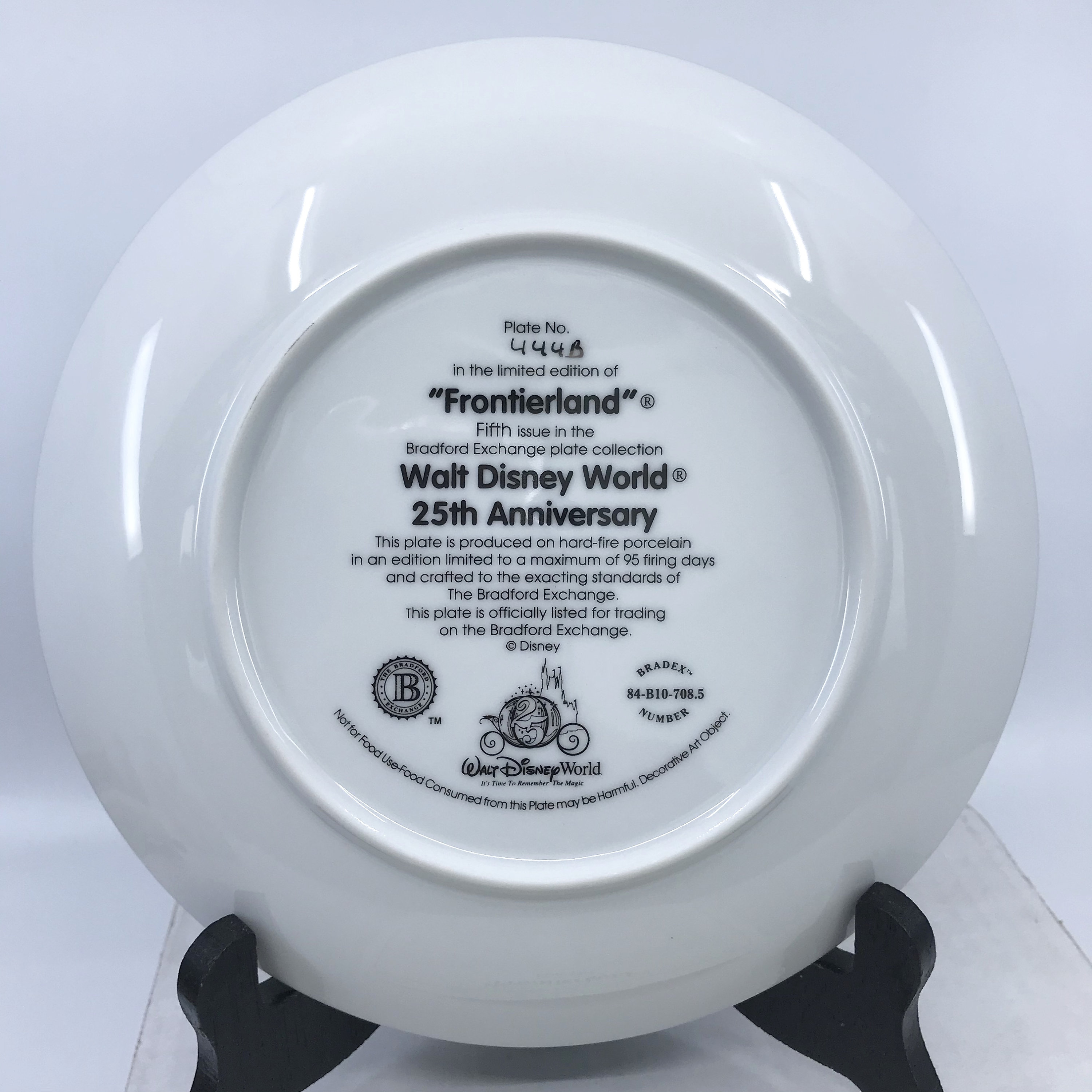Walt Disney World Frontierland Porcelain Collector Plate No 5 in