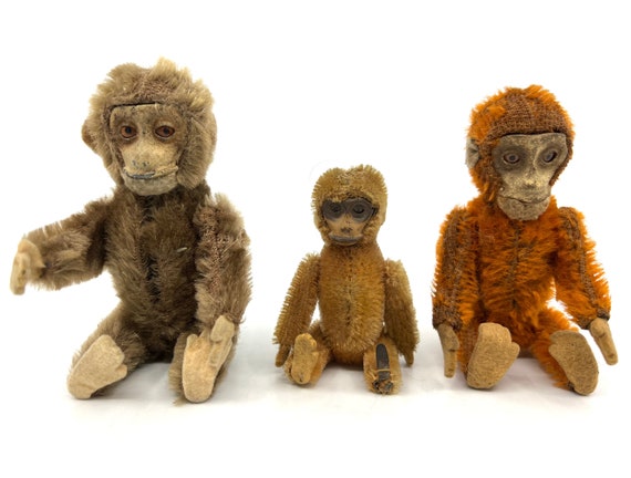 Schuco Germany Monkey Perfume Miniature Cinnamon Mohair Plush