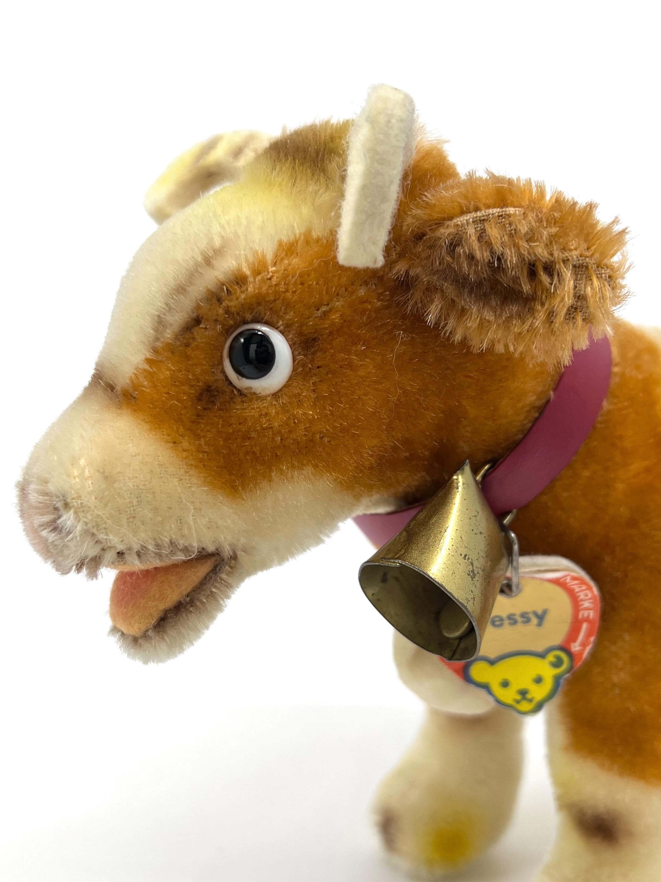 Steiff Bessy Cow 1960s ID Chest Tag 17 Cm 7 Inches Felt Udder