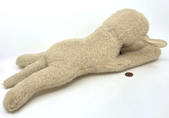 Steiff Floppy Lamby Lamb Sheep 1970s Big 28cm 11 Inches Wool Plush