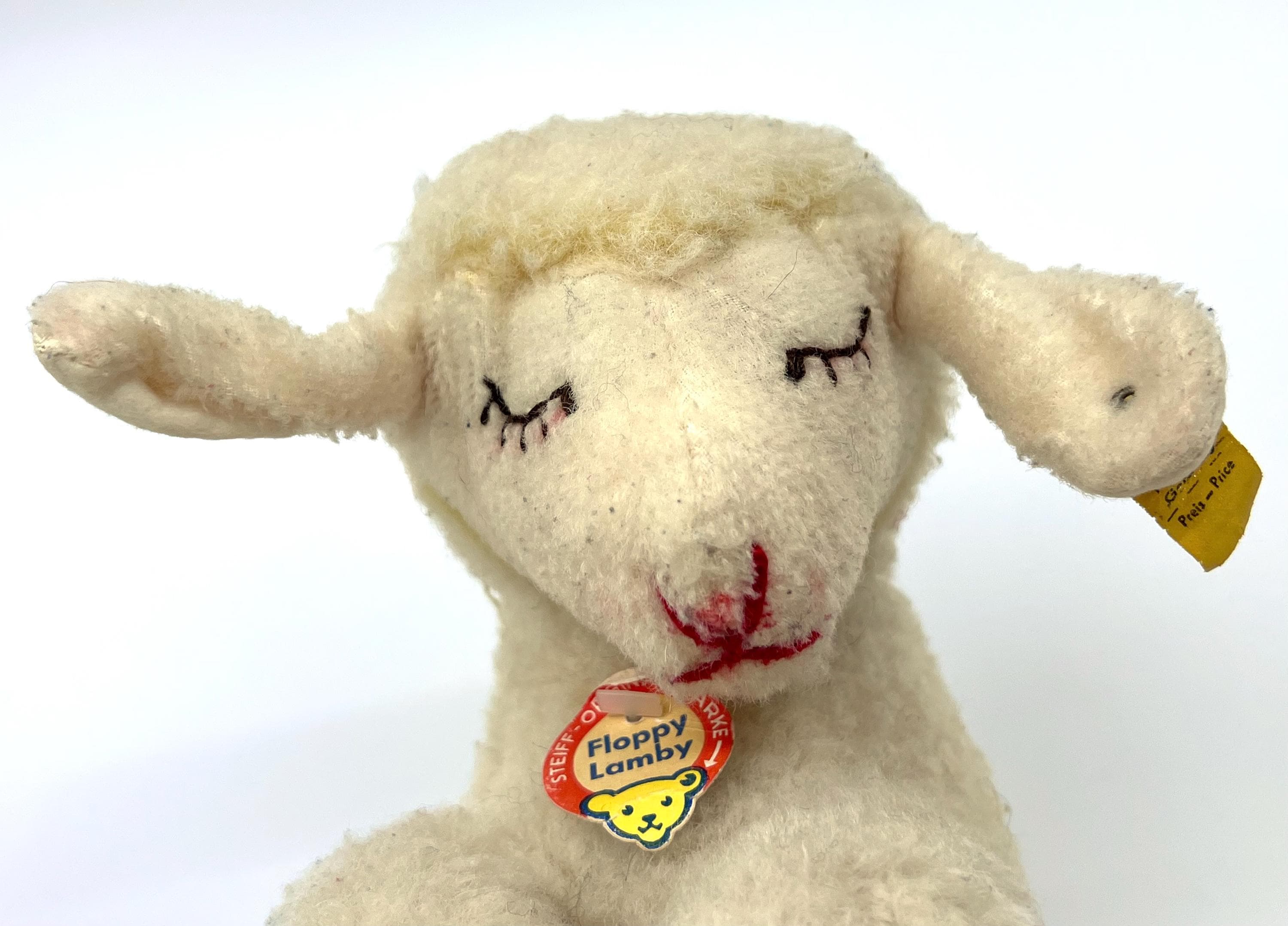 Steiff Floppy Lamby Lamb Sheep 1970s Big 28cm 11 Inches Wool Plush