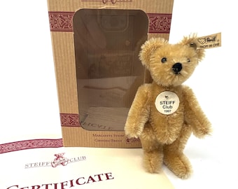 Steiff Club 2004 Teddy Bear Light Blue Miniature Annual Loyalty