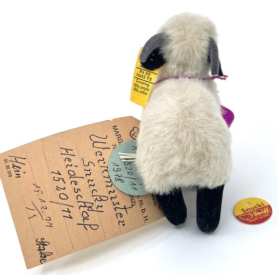 Steiff Snucki Moorland Sheep 1977 Official Werkmuster Archive